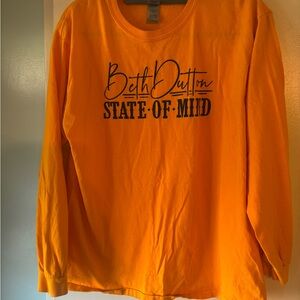 Gildan Orange Long Sleeve Tee